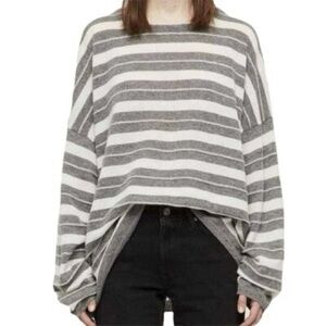 AllSaints Striped Oversized Cassia Sweater